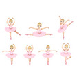 beautiful ballerina set vector image