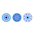 blue mandala evil eye greek amulet against vector image vector image