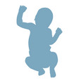 baby sleeping silhouette vector image