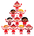 christmas tree of kids vector image