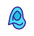 hijab woman icon isolated contour symbol vector image