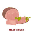 meat house with delicious organic products vector image
