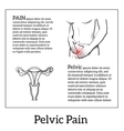 menstrual pain in the women concept vector image