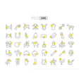 set of linear icons polo vector image