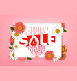 spring sale advertising banner lettering shopping vector image