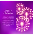 merry christmas fireworks vector image