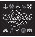 whats up hipster icons vector image vector image