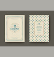 christmas greeting card vintage typographic design vector image vector image