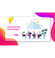 cloud computing technology landing page vector image vector image