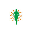 run logo or icon vector image