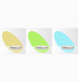 white podium with golden lines on pastel ellipse vector image