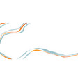 blue and orange brush stroke texture vector image vector image