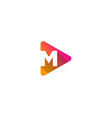 media letter m logo icon design vector image vector image