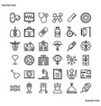 medical and healthcare outline icons perfect pixel vector image