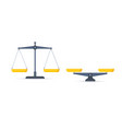 scales icon in flat style libra symbol balance vector image