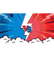 cartoon comic background fight versus logo vector image