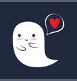 flying ghost spirit cartoon spooky character vector image