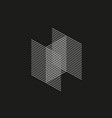 isometric geometric font line blend style letter vector image vector image