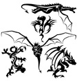 tattoo dragons vector image