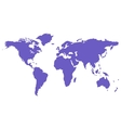 blue isolated world map silhouette vector image