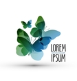 butterfly logo icon sign emblem template vector image vector image