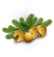 christmas pine branches vector image vector image