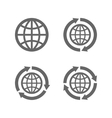 globe earth icons as a symbol of travelling vector image