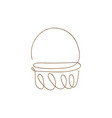 one line wicker basket for a picnic vector image