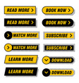 set modern buttons in different designs vector image