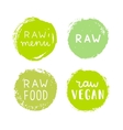 set of raw vegan badges vector image