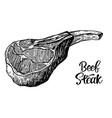 beef pork or lamb red meat hand drawn sketch vector image