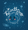 earth day doodle style vector image vector image