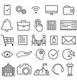 business and finance web icon set outline icon vector image