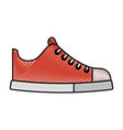 Cute Scribble Shoe Cartoon Royalty Free Vector Image