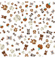dog wearing celebration hat seamless pattern vector image