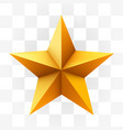 golden star isolated on white transparent vector image vector image