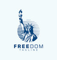 liberty logo design template idea vector image vector image