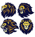 lion head esport logo set collection vector image