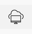 technology icon cloud computing connection big vector image