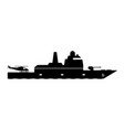 1346 frigate warship with helicopter dock vector image