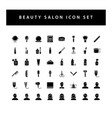 beauty salon icon set with black color glyph vector image vector image