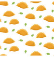 empanadas seamless pattern fried pie background vector image