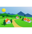 landscape with small village vector image