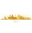 leipzig germany city skyline silhouette vector image