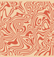 trippy wavy pattern in red and beige color vector image vector image