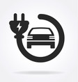 electric car charge point logo vector image