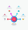 infographic design template with round central vector image