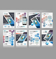 set of brochure templates flyer designs vector image