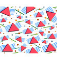 80s triangles with lines and dots background vector image
