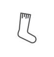 classic sock simple black icon on white vector image vector image